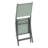 Set de 4 scaune de gradina pliabile Essentia in verde masliniu si grafit - Hesperide
