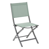 Set de 4 scaune de gradina pliabile Essentia in verde masliniu si grafit - Hesperide