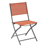 Set de 4 scaune de gradina pliabile Modula in culorile chihlimbar si grafit - Hesperide