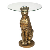 Mobilier interior, masa laterala rotunda leopard wild - Atmosphera