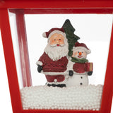 Felinar decorativ 4 LED, rosu, H 31 cm | Atmosphera