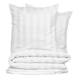 Set pilota bum. satin alb 240 x 220 cm - Atmosphera