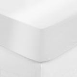 Textila pentru casa, cearsaf cu elastic D30 cm 2 piese sat alb 160 x 200 cm - Atmosphera