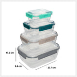 Set 4 cutii dreptunghiulare PP klic - Five
