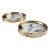 Tava pahar plastic marmura elya set 2 buc - Atmosphera