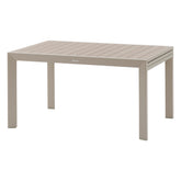 Masa de gradina extensibila culisanta Hesperide, aspect lemn-in si argila Evasion, 10 locuri, laterale din aluminiu