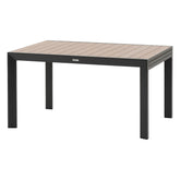 Masa de gradina extensibila glisanta Hesperide, efect lemn miere si grafit, 10 locuri, laterale din aluminiu