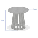 Masa laterala rotunda de gradina Osuna 50 x 50 cm din lemn de salcam - Hesperide