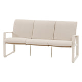 Set de mobilier de gradina Boreane cu 5 locuri din in si lut, fabricat din aluminiu, textilena si poliester - Hesperide