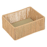 Set de 3 cosuri dreptunghiulare Ali metal si hartie naturala Atmosphera