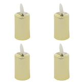 Set 4 lumanari LED, metal auriu | Atmosphera