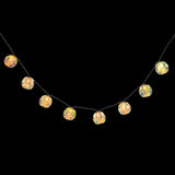 Ghirlanda globuri iridescente 10 LED, alb cald | Feeric