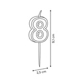 Birthday lumanare n8 H8.5 cm - Five