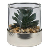 Floare decorativa, argintiu terra sky H8.5 cm - Atmosphera