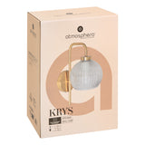 Corp de iluminat, krys aur sticla aplica perete H30 cm - Atmosphera