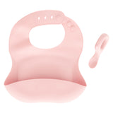 Decoratiune copii, silic bib and spoon set roz - Atmosphera For Kids