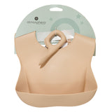 Decoratiune copii, silic bib and spoon set beige - Atmosphera For Kids