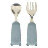 Decoratiune copii, cutlery set spoo fork albastru - Atmosphera For Kids