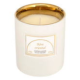 Lumanare parfumata "Lucia" - Lemn de santal - Trandafir, Alb, 250 g - Atmosphera
