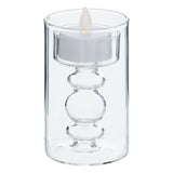Lumanare LED "Lena", 3 bucati - Transparent, 6x6 cm - Atmosphera