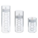 Lumanare LED "Lena", 3 bucati - Transparent, 6x6 cm - Atmosphera