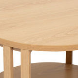 Mobilier depozitare, round bedside table slat - Five