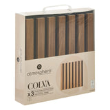 Decoratiune de perete, dark lemn panel colva 30 x 30 cm x3 - Atmosphera