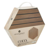 Decoratiune de perete, dark panel hexa colva 30 x 26 cm x3 - Atmosphera
