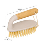 Perie de frecat Wood N Clean lungime 14.5 cm maner bambus