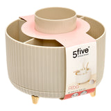 Round 360 beige organiser alba - Five