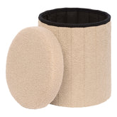 Mobilier interior, jaiko bge boucl fold pouf - Atmosphera