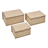 Set 3 boxes dreptunghiular alb stemy - Five