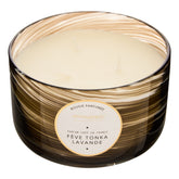 Lumanare parfumata rotunda "Wavy" - Parfum floral, Tonka si lavanda, 540 g - Atmosphera