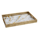 Elya dreptunghiular alb pl mrbl tray - Atmosphera