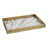 Elya dreptunghiular alb pl mrbl tray - Atmosphera