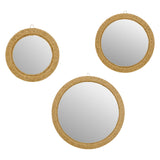 Decoratiune de perete, rope mirror tilia set 3 buc - Atmosphera