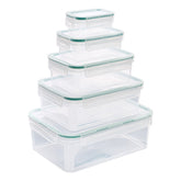 Set 5 clipeat plastic boxes - Five