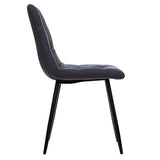 Scaun dining Sirac, gri inchis/negru ,textil- Atmosphera