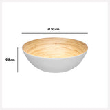 Bol salata bambus alb 30 cm - Five
