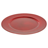 Platou rotund decorativ, rosu, D 33 cm | Atmosphera