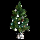 Brad decorat 50 cm cu ghirlanda 20 LED | Feeric
