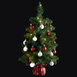 Brad decorat 50 cm cu ghirlanda 20 LED | Feeric