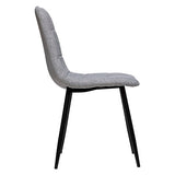 Scaun dining Sirac, gri deschis/negru ,textil- Atmosphera