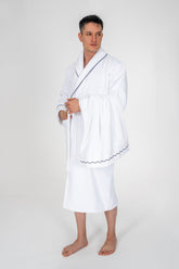 Set Halat de Baie Classic Josina Alb Barbati L/XL