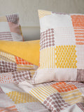 Lenjerie de Pat 2 Persoane din Flanel Palm Mustar