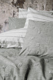 Lenjerie de Pat 2 Persoane Ranforce cu Broderie Klein Patara Gri