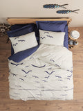 Lenjerie de Pat 2 Persoane Maritime Larum Bleumarin