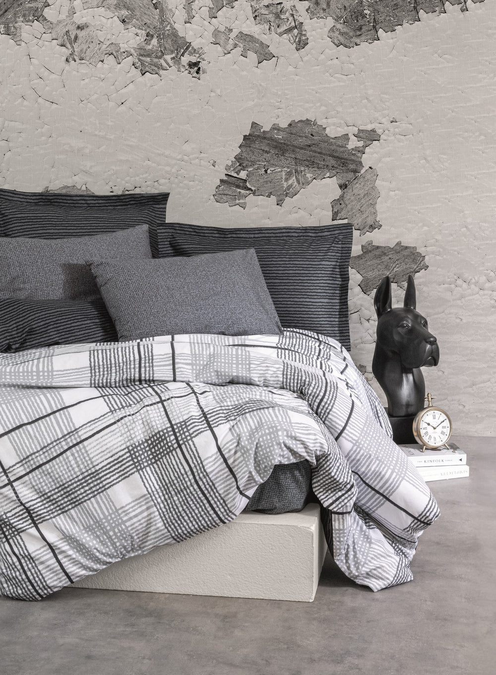 Lenjerie de Pat 2 Persoane Modern Will Antracit