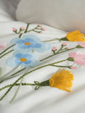 Lenjerie de Pat 2 Persoane Ranforce cu Broderie Delbin Roz