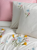 Lenjerie de Pat 2 Persoane Ranforce cu Broderie Delbin Roz